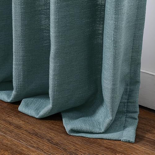 Miniatura 179 de Drapifytex Cortina plisada de lino sintético, cortina para oscurecer la habitación, 56 pulgadas de ancho x 96 pulgadas de largo, cortina de cobre 26