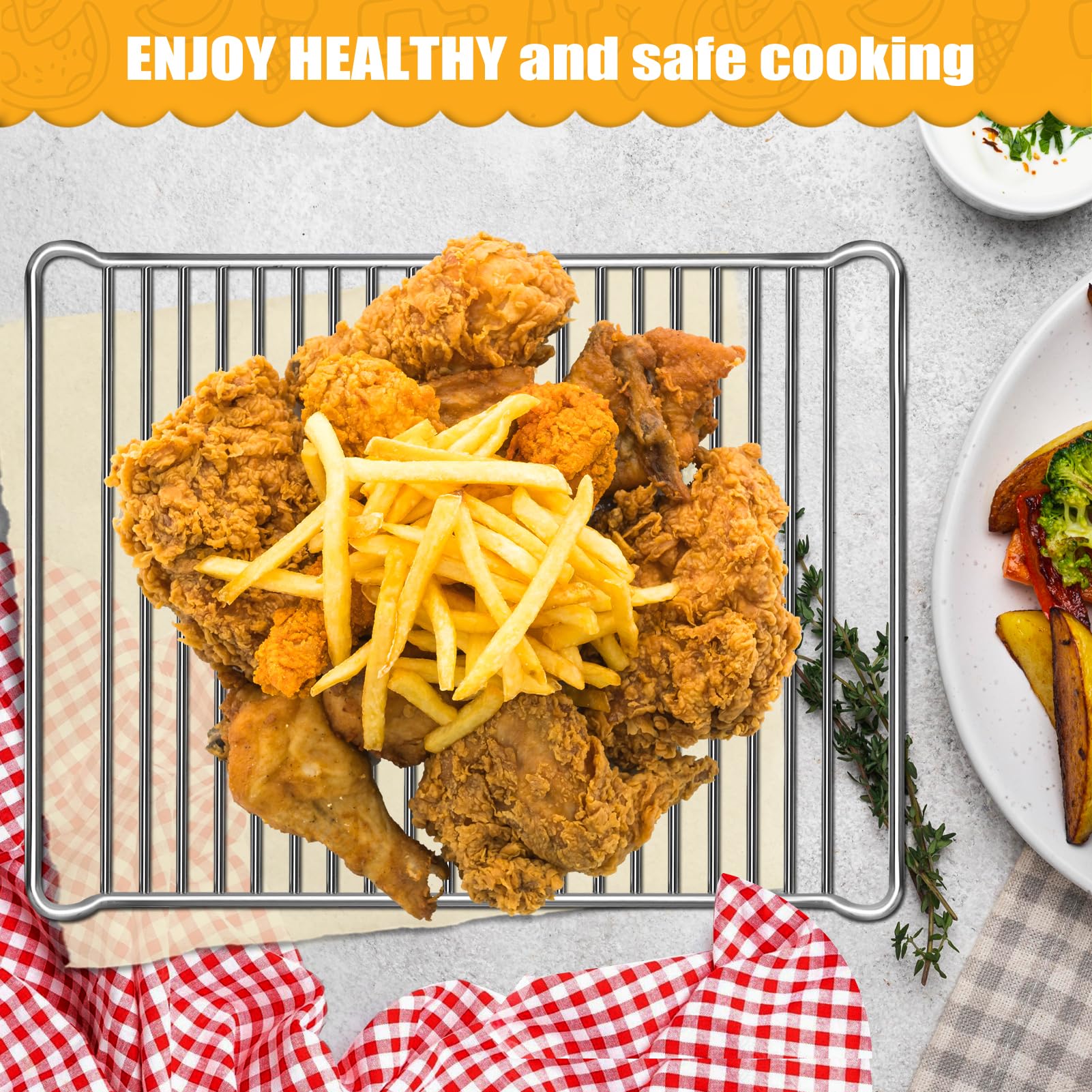 Smart Oven Rack per Breville Air Fryer Countertop Oven, 16.5 '' * 12.2 '' Accessori per Friggitrici ad Aria in Acciaio Inossidabile Parti di Ricambio