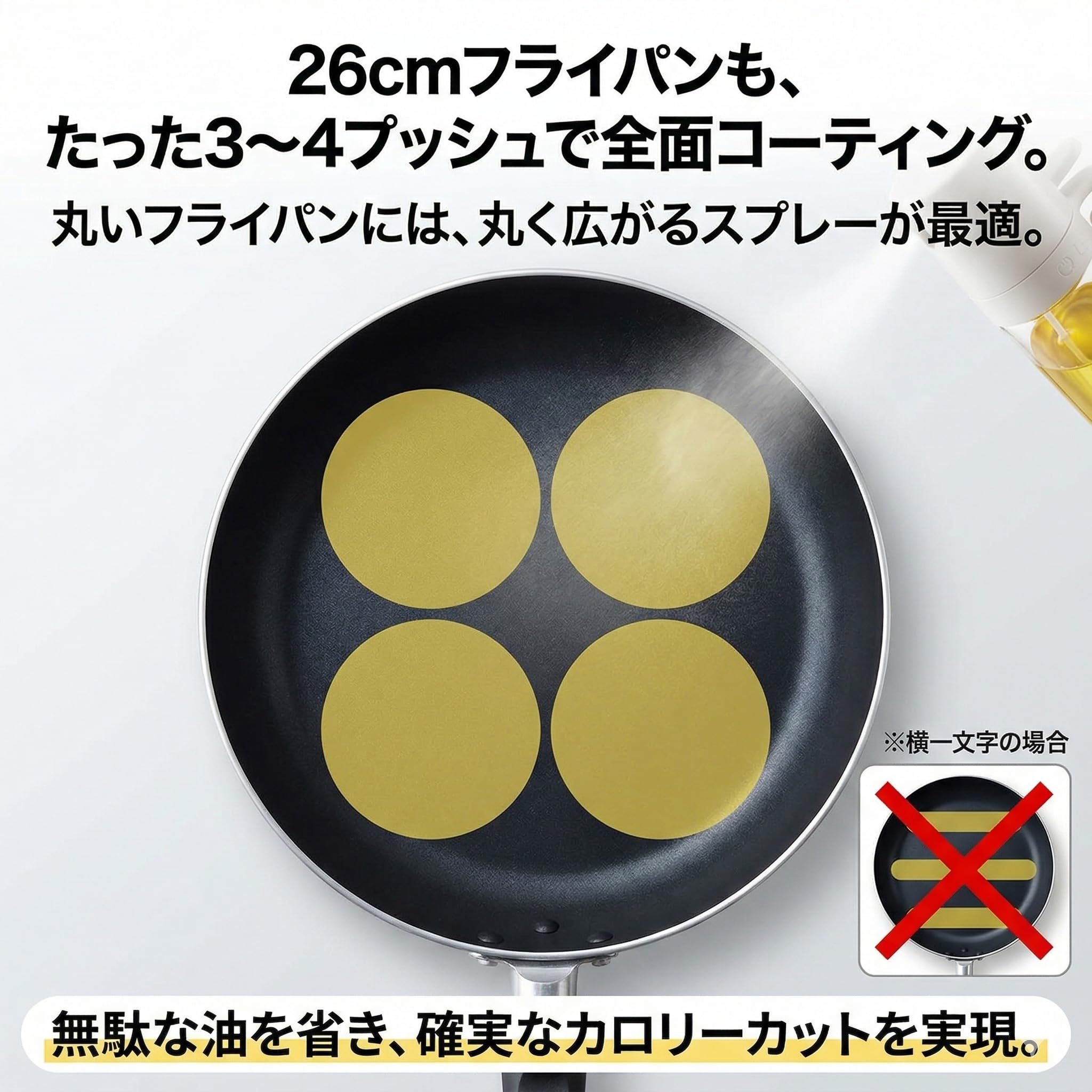 ColorfulHome 耐熱ガラスオイルスプレー 250ml グレー