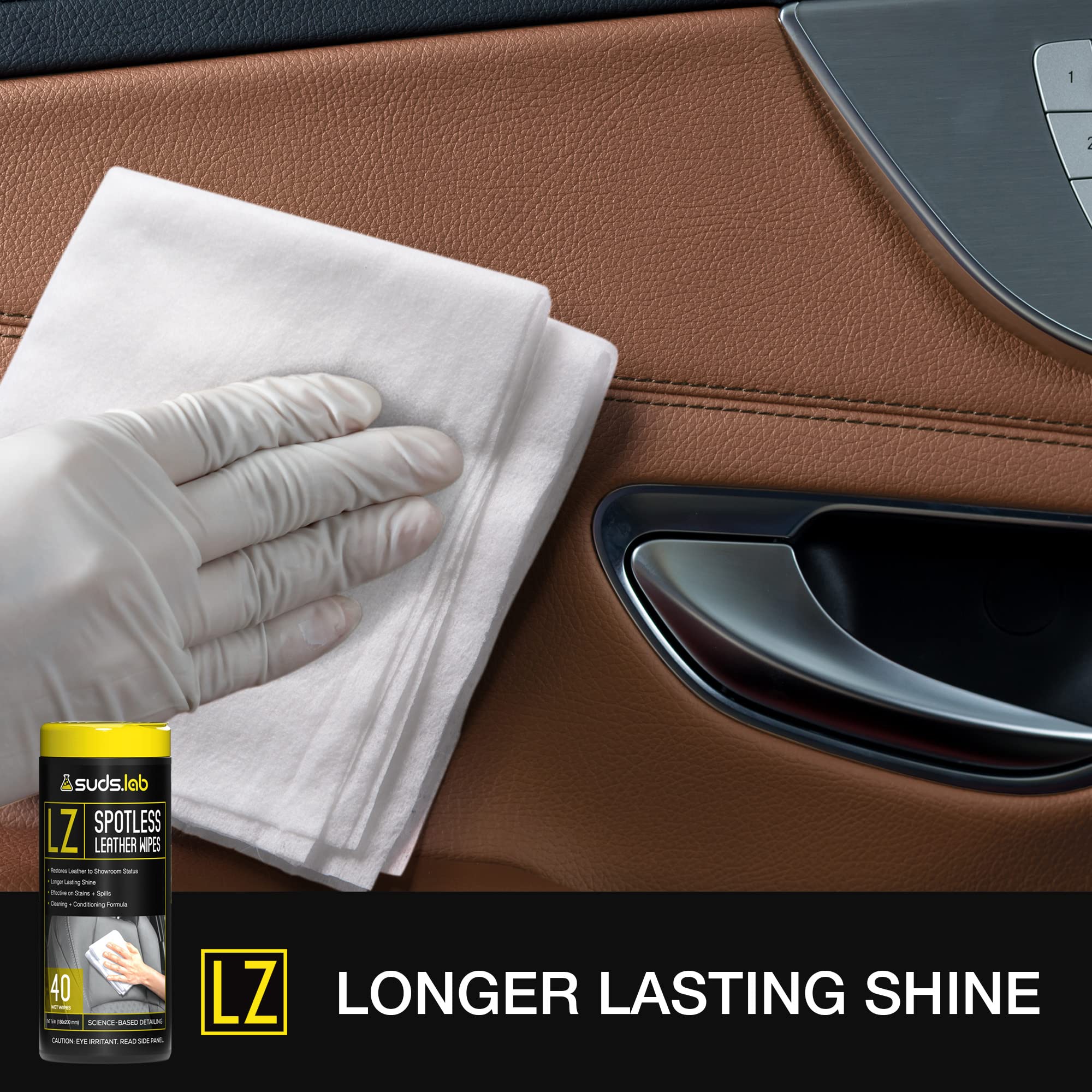 Amazon.com: Suds Lab LZ Spot-Less Leather Wipes, Clean, Condition