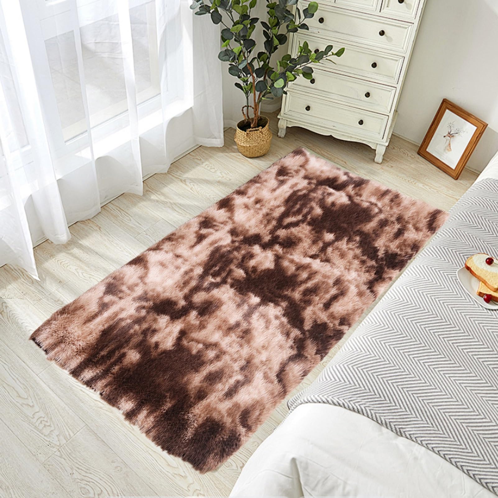 Amazon | カーペット ラグマット 60 x 300 cm 洗える滑り止め付