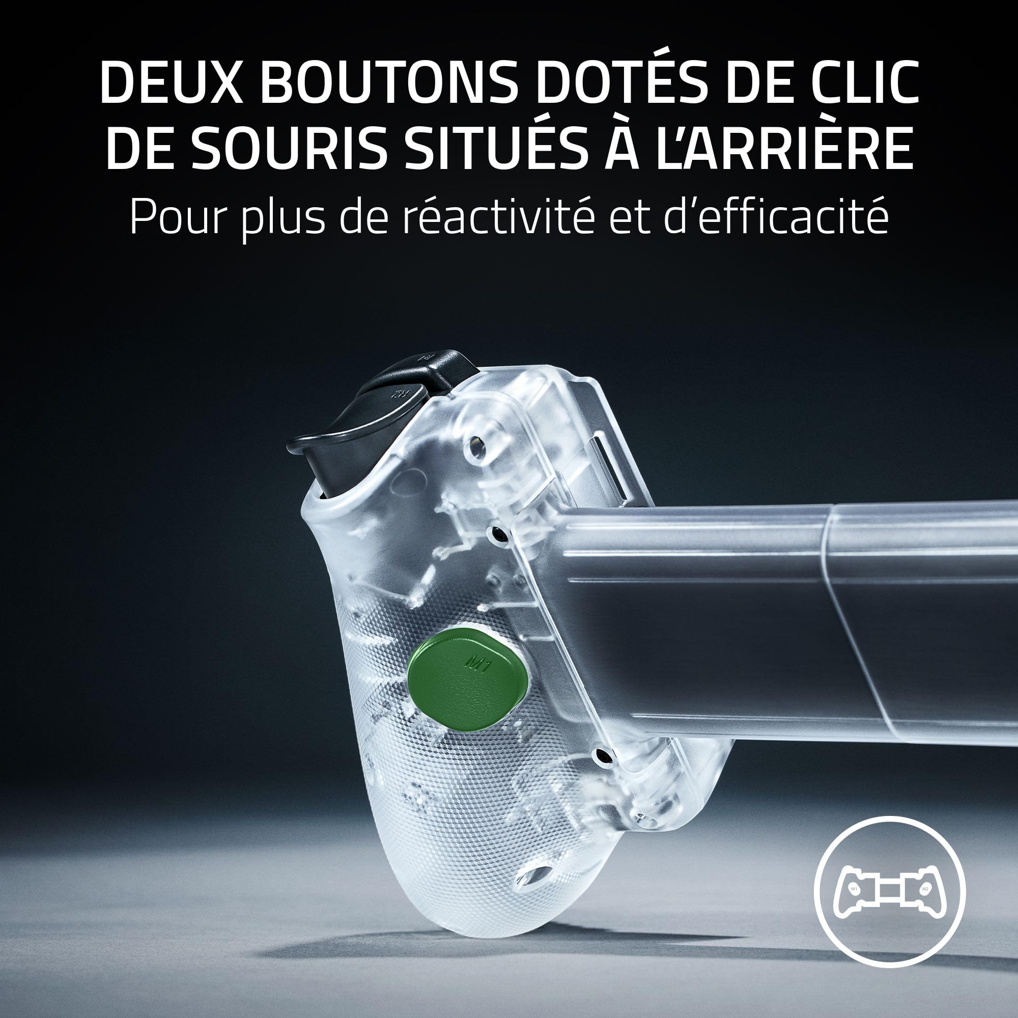 Razer Kishi V3 Phantom White - Manette Mobile Pleine Taille pour Smartphones iPhone et Android - Plug-and-Play USB-C - Sticks analogiques Anti-Drift - 12 Boutons - HD Haptics | Édition Phantom White