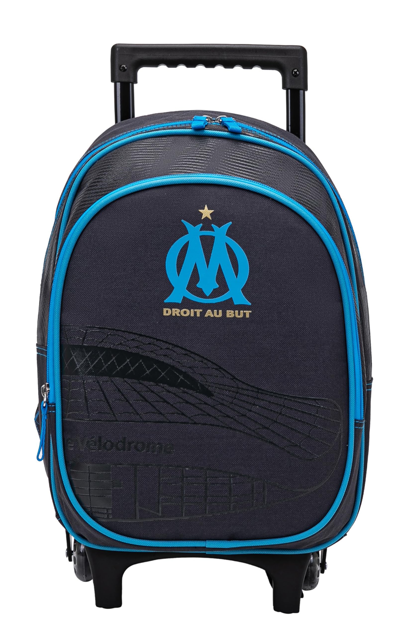 OLYMPIQUE DE MARSEILLE Sac à Dos Scolaire à roulettes Om - Collection Officielle
