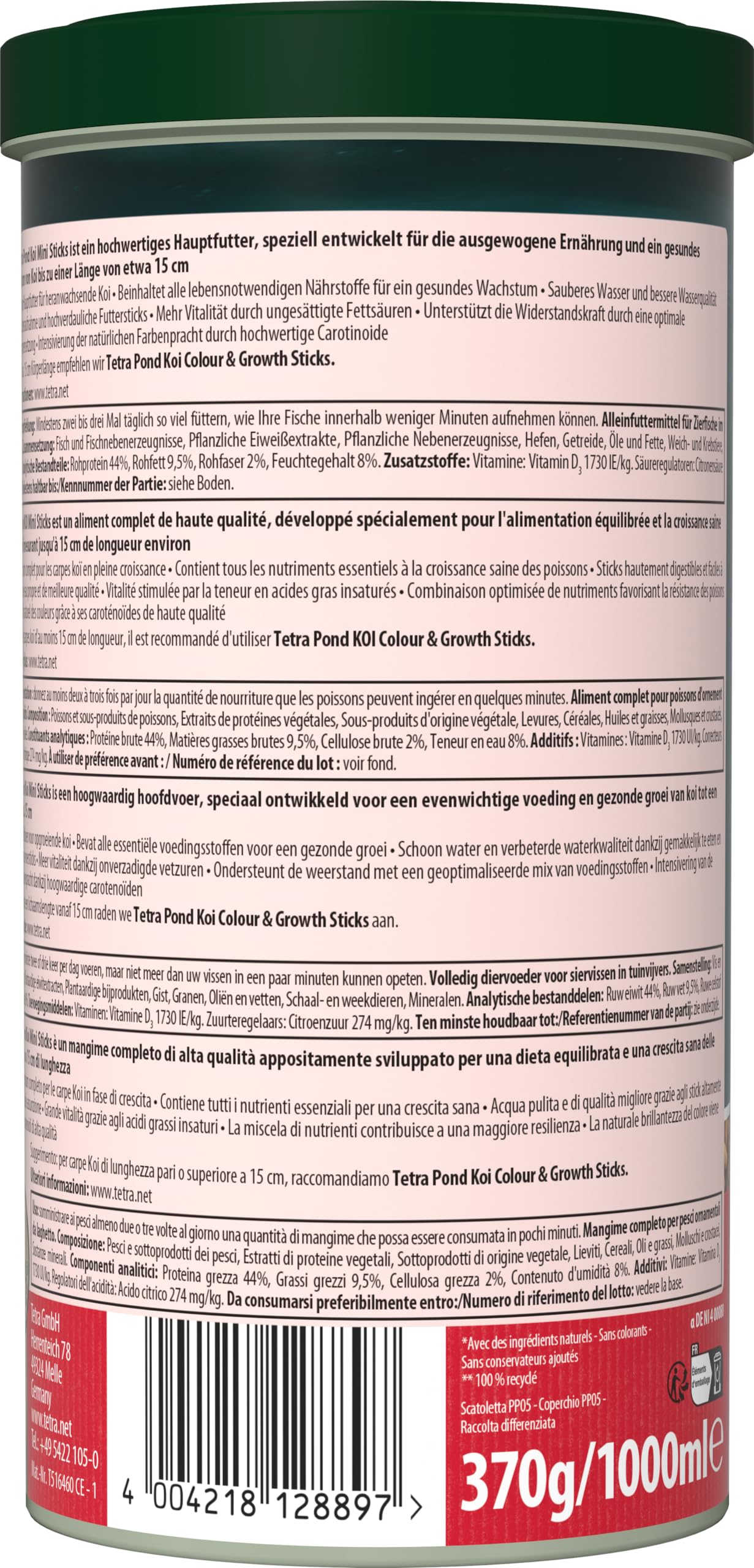 Tetra Tetrapond Koi Sticks Junior, 1000 ml