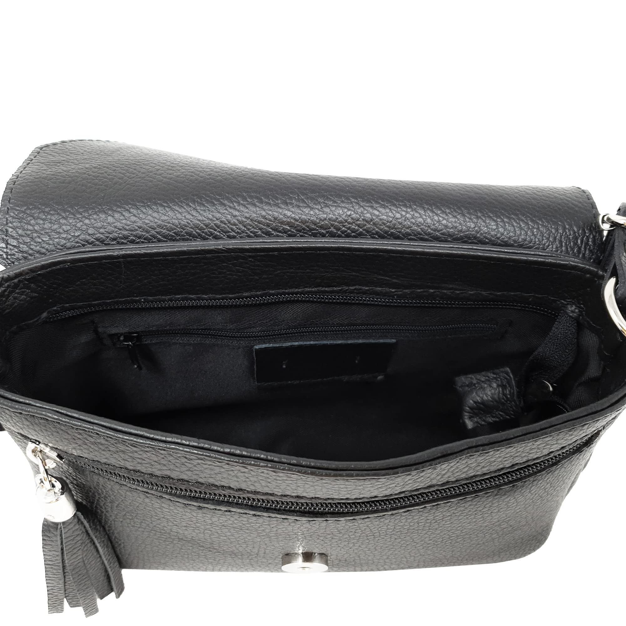 Tracollina Borsa Donna in Pelle Italiana Borsetta a Spalla Tracolla