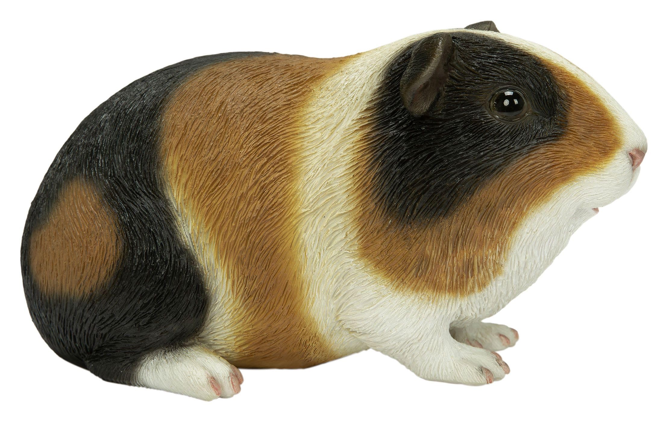 Vivid Arts Tri-Colour Guinea Pig Ornament – Realistic Resin Garden Decoration | Indoor & Outdoor Animal Statue