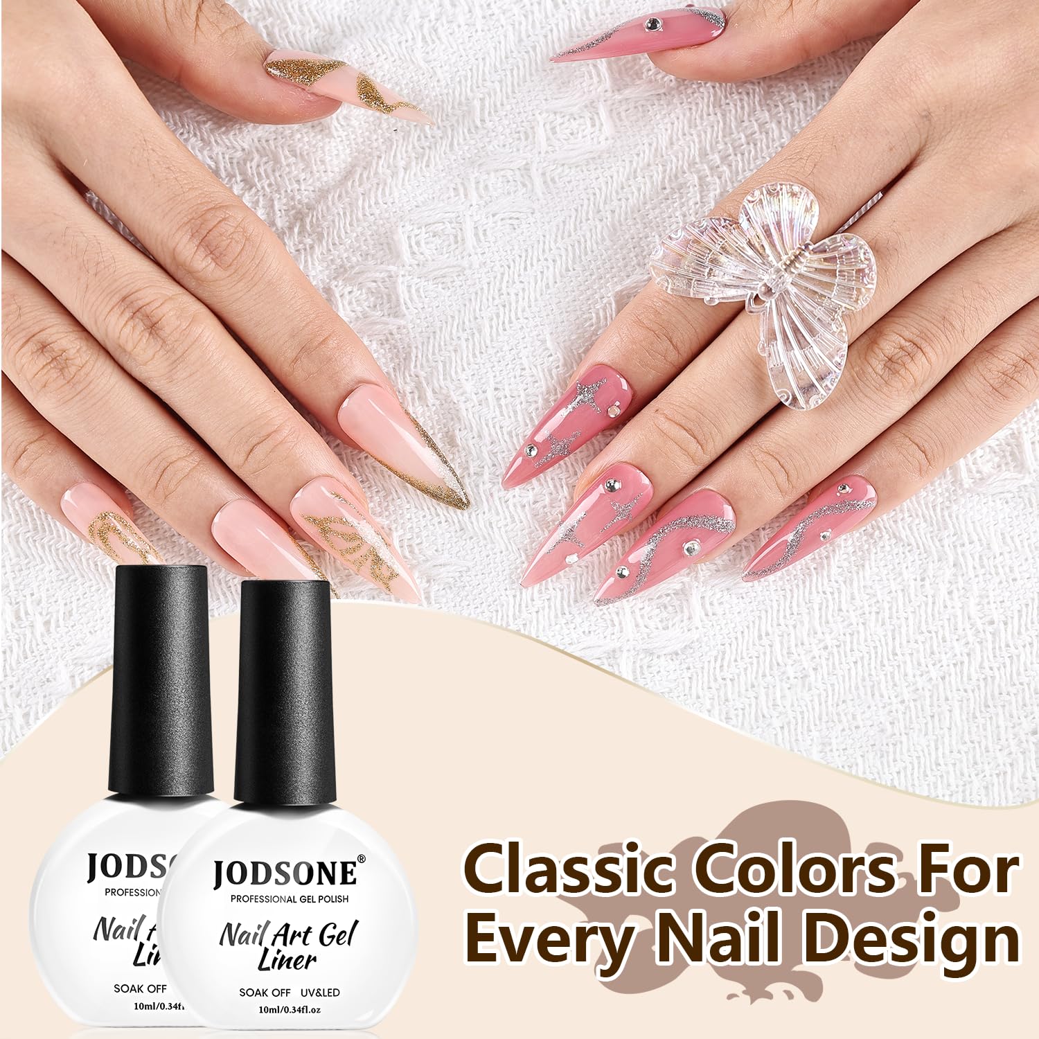 Amazon.com : JODSONE 2Pcs Swirl Nail Art Liner Gel Polish,10ml