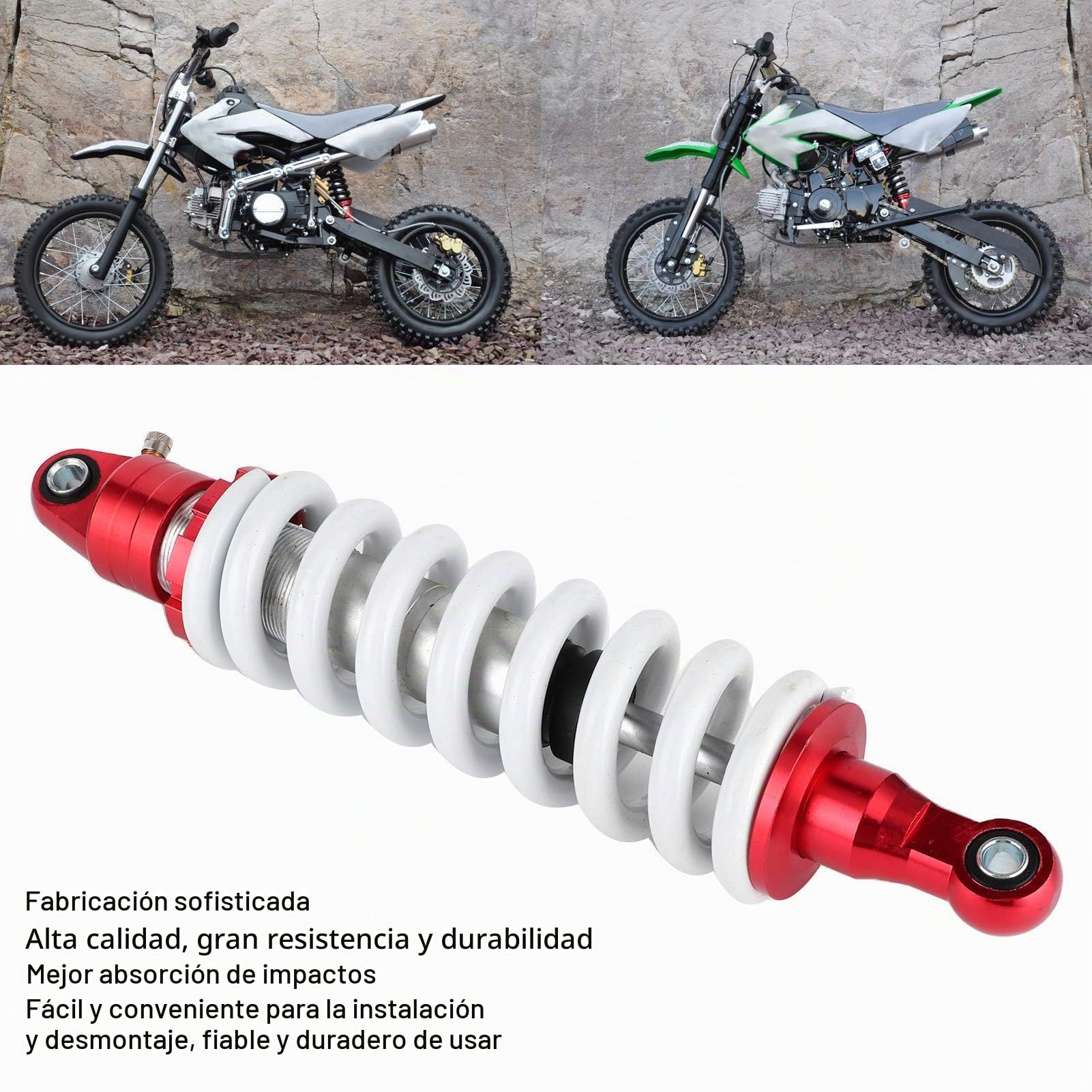 Amortiguador Trasero de 330mm para Motocicleta, Kart, ATV, Motocross, Dirt Bike y Buggy