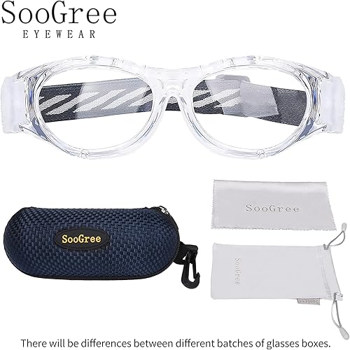Miniatura 8 de SooGree Gafas deportivas para niños, gafas de baloncesto y fútbol, gafas de seguridad para niños, antichoque, marco de colisión, 7-14