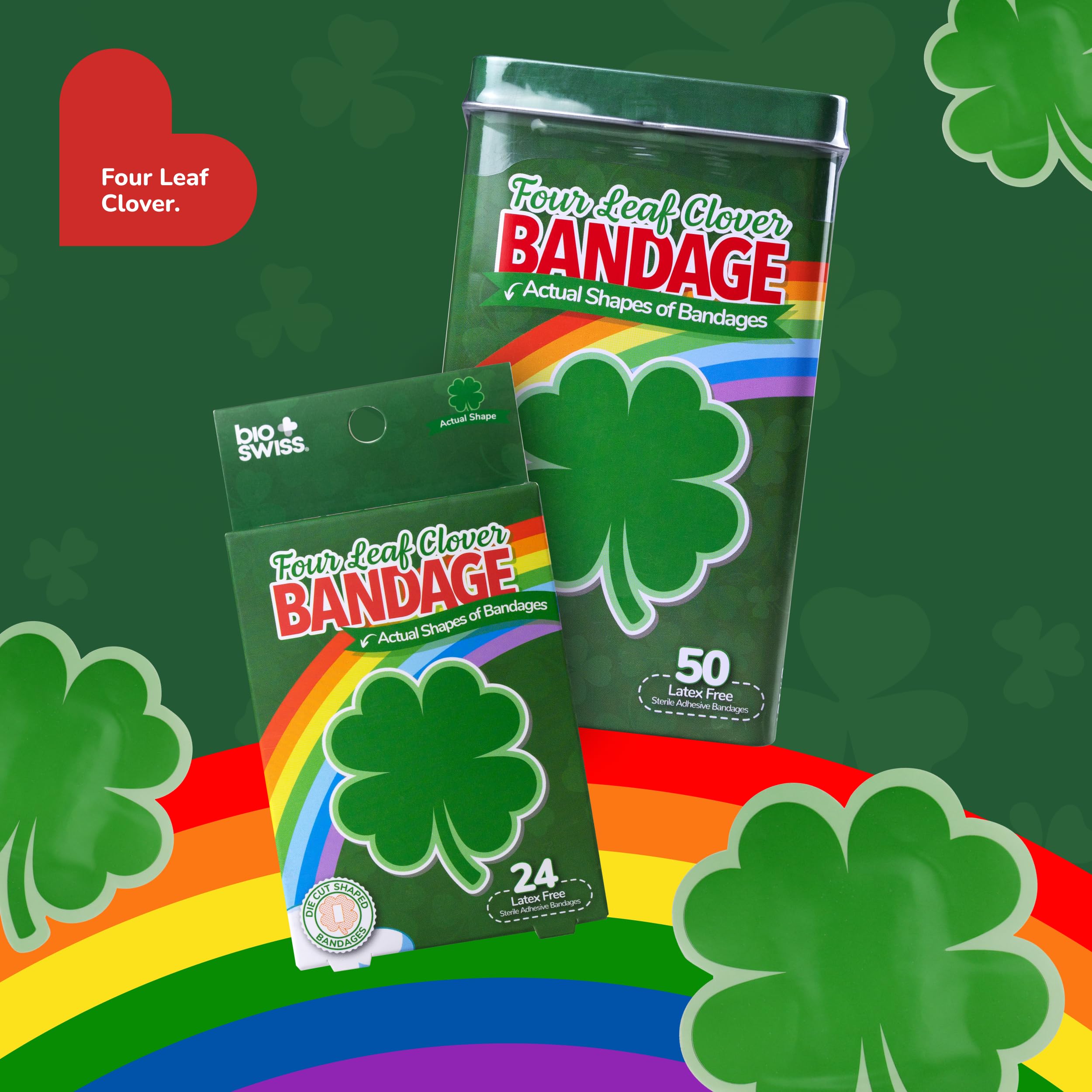 Amazon.com: BioSwiss Bandages, 4 Leaf Clover Shaped Self Adhesive