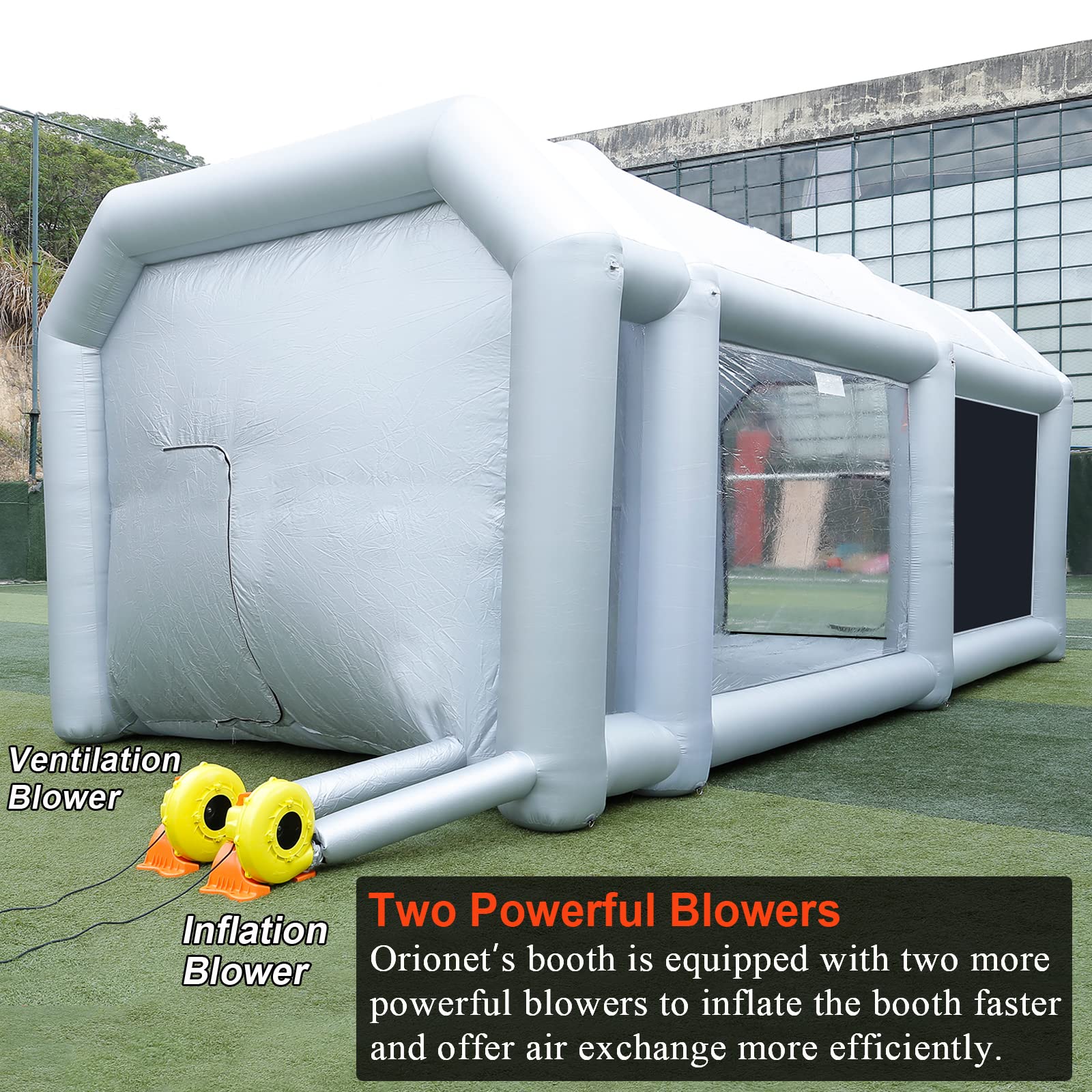 Inflatable Paint Booth 30x20x13FT Portable Paint Booth with 1100+950W