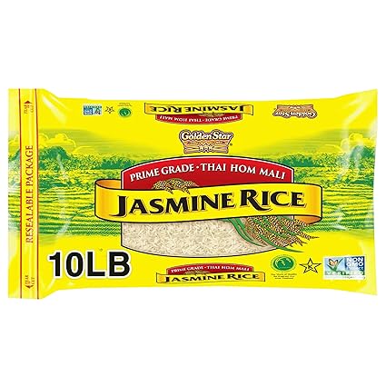 Golden Star Thai Hom Mali White Jasmine Rice Golden Star Thai Hom Mali White Jasmine Rice - 10 lb Bag