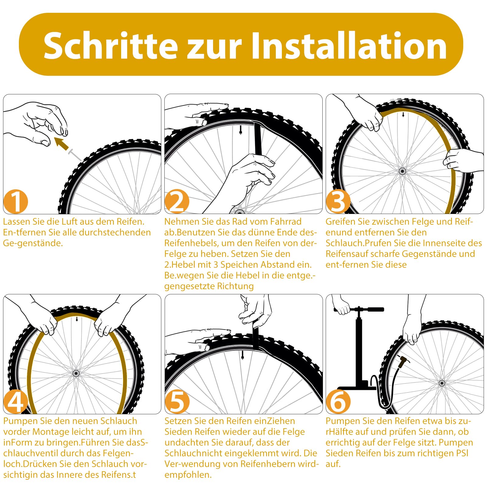 2er-Pack 28 Zoll 700 x 35-43C Rennrad Schlauch, Fahrradschlauch kompatibel 700c Schlauch 700x35C 700x36C 700x37C 700x38C 700x39C 700x40C 700x41C 