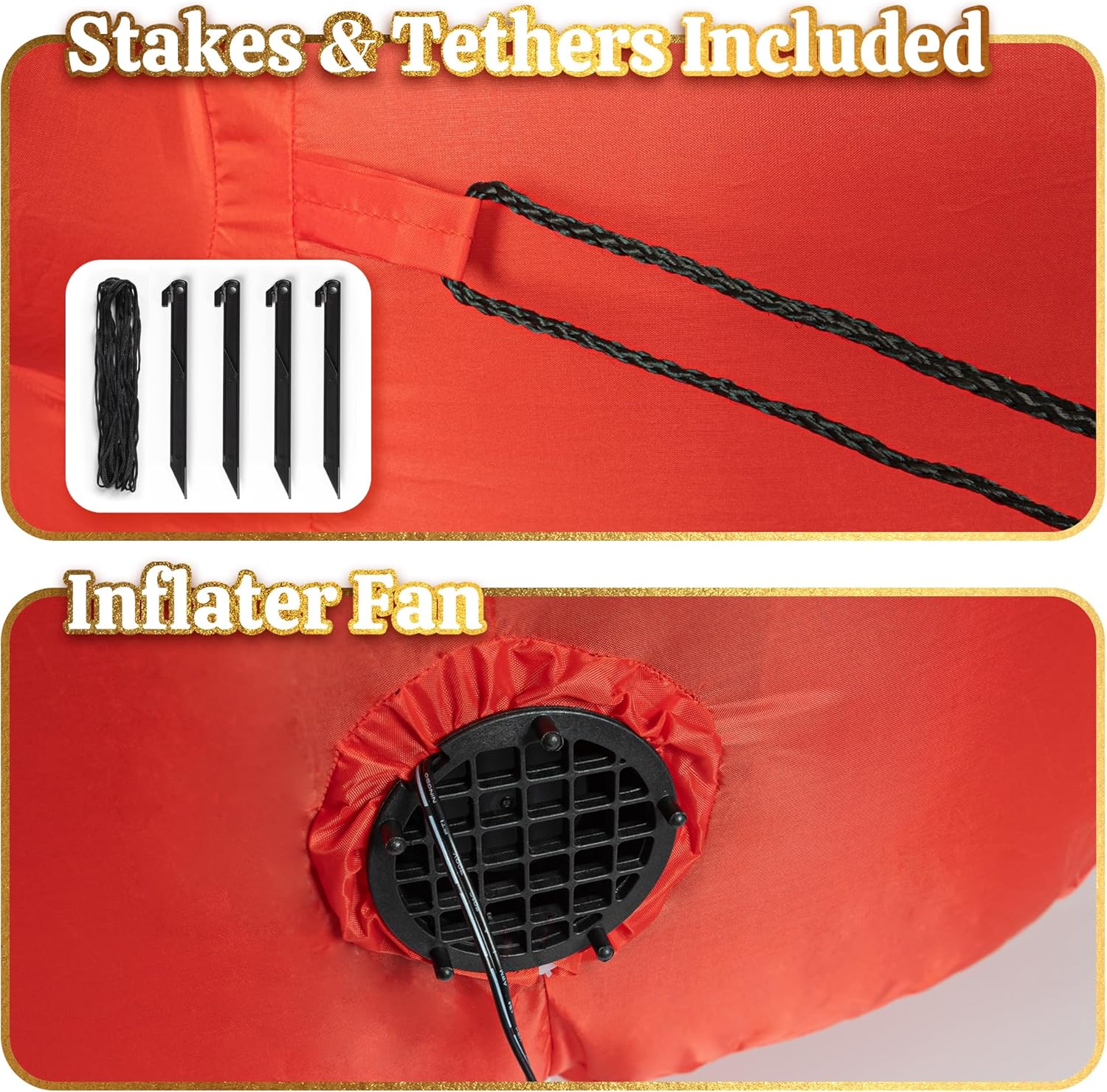 Sunlit 6Ft Lighted Gnome Inflatable Yard Decoration with Blower and Adaptor for Festive Indoor Porch Outdoor Decor