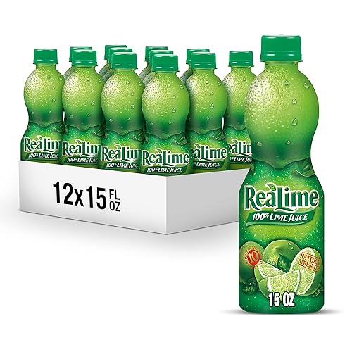 ReaLime 100 % jugo de lima, botellas de 15 onzas líquidas (paquete de 12)