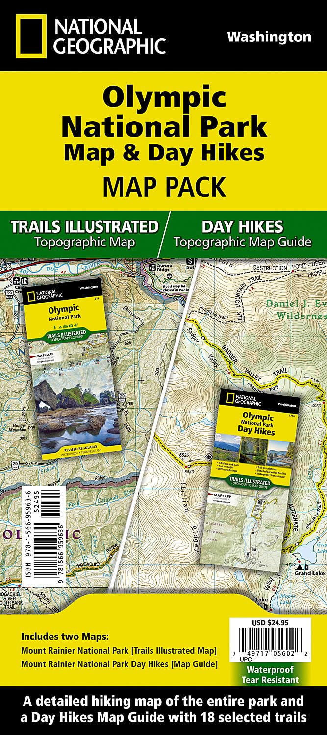 Olympic Day Hikes & National Park [Map Pack Bundle] (National Geographic Trails Illustrated Map)