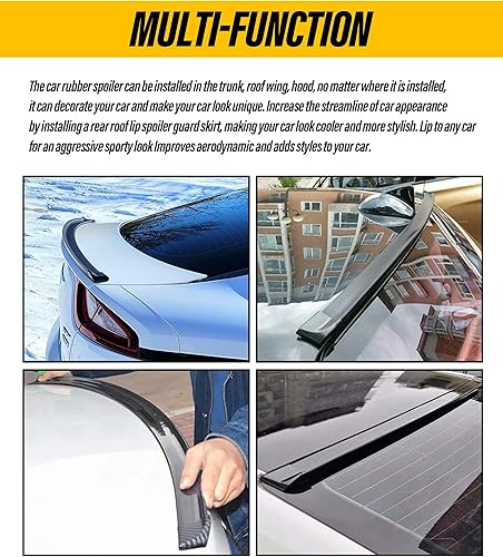 Miniatura 6 de ESEWALAS Alerón Trasero Universal para Automóvil Exterior, Kit de Alerón de Labio de Techo del Maletero del Automóvil, Alerón para Automóviles,