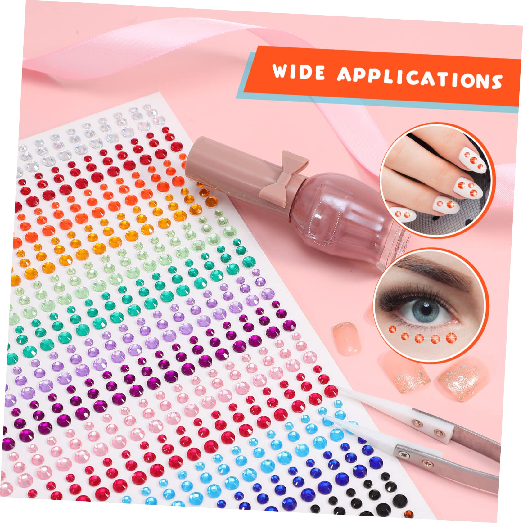 Healeved 6fogli Adesivi Per e Decorazioni Per Unghie Per Makeup e Crafting Facile Applicazione