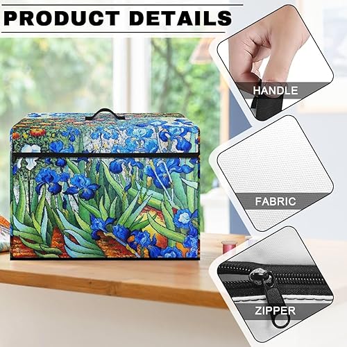 Miniatura 91 de Funda para máquina de coser de mariposas y flores con prácticos bolsillos, funda protectora con asa, para la mayoría de máquinas de coser estándar