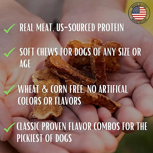 Miniatura 3 de Loving Pets - Cecina suave para masticar (receta en forma de hueso, pollo y mantequilla de maní) Golosinas para perros hechas en Estados Unidos