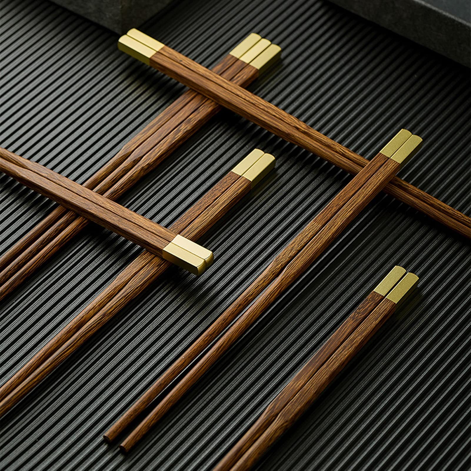 10 Pares de Palillos Reutilizables, chopticillos Cuadrados de Madera, 9.45 Pulgadas China China Chop Palitos para Comida y Cocina