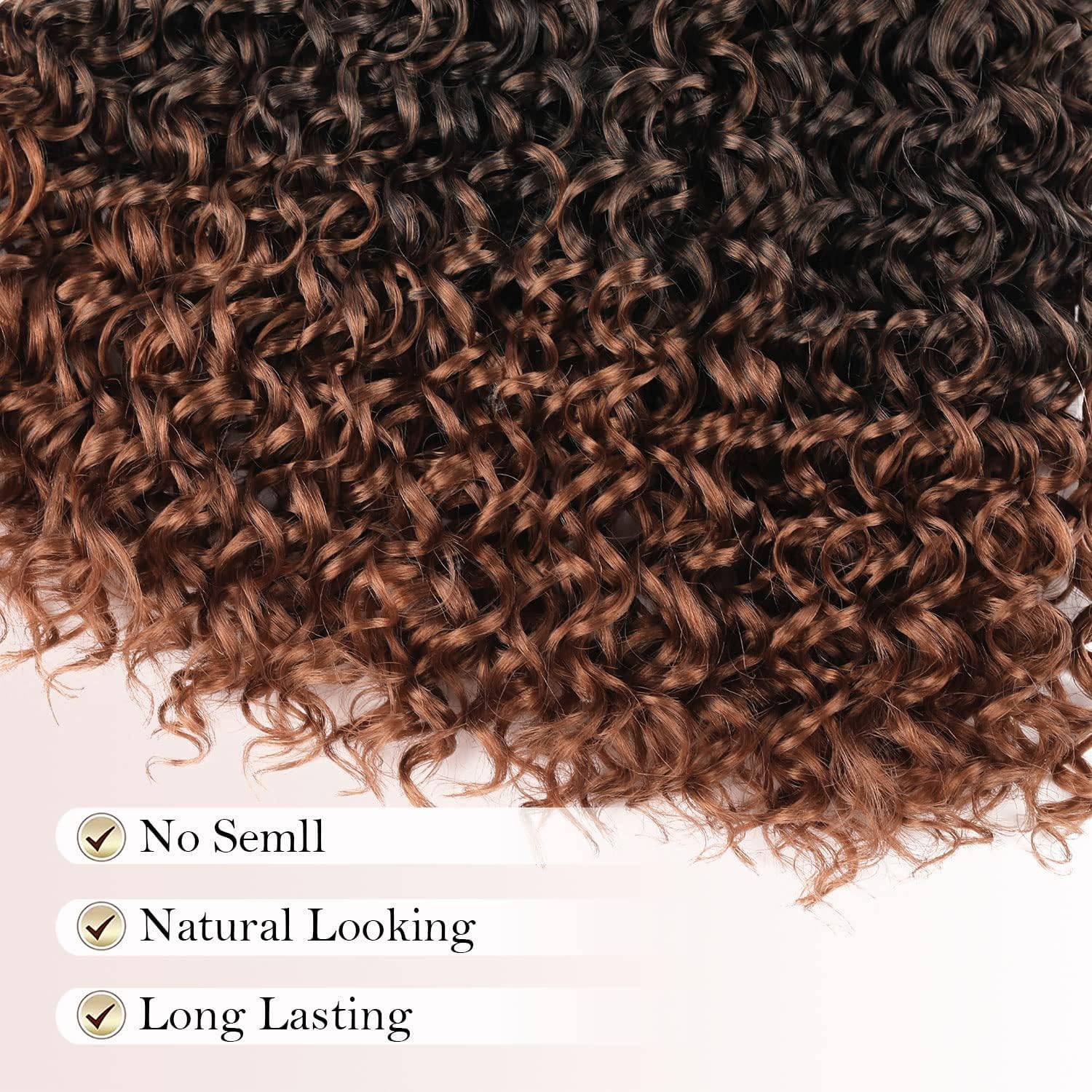 PRE LOOPED Gogo Curl Braid Hair - Haarverlängerungen zum Flechten mit Crochet im Echthaar-Look Kanekalon - 450 g 120 Strähnen auf 6 Stück + 3 Zubehör inklusive (T30, 18"45cm)
