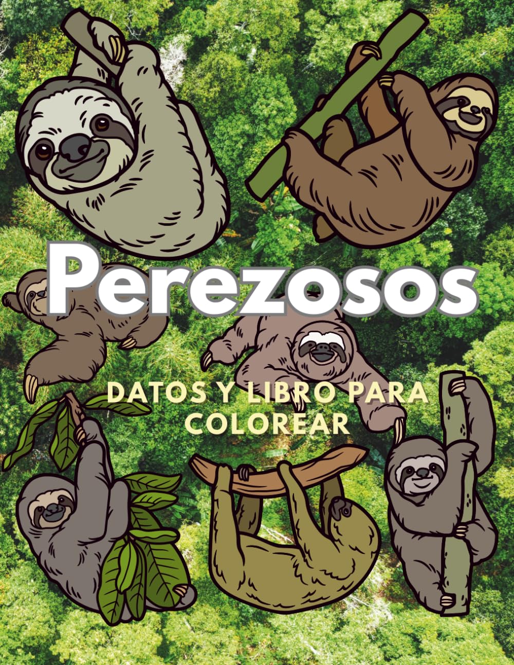 Perezosos: Datos y libro para colorear: Libro de actividades para niños de 2 a 16 años