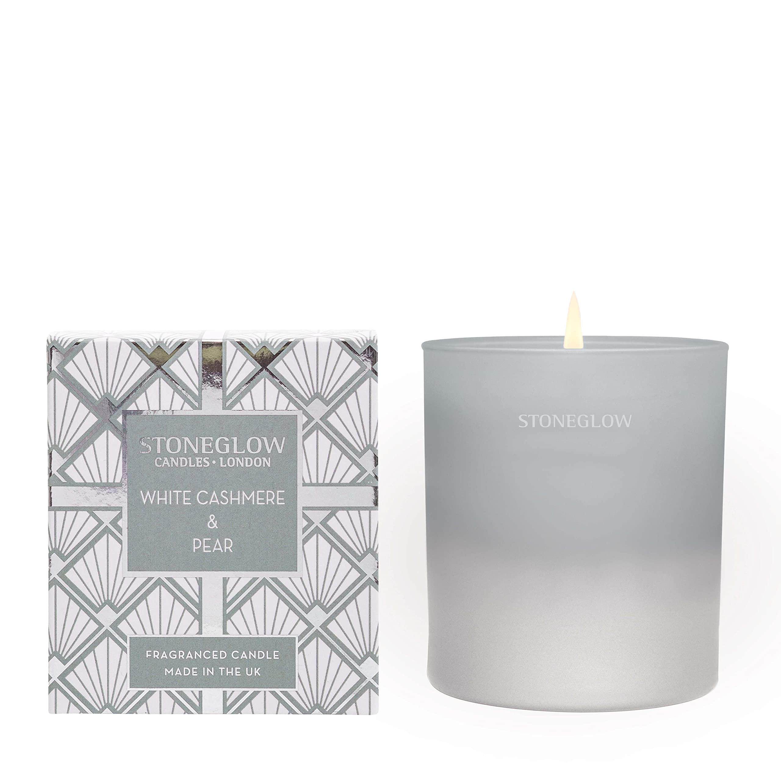 Stoneglow Candles Seasonal Tumbler CandleWhite Cashmere & Pear from B&Q