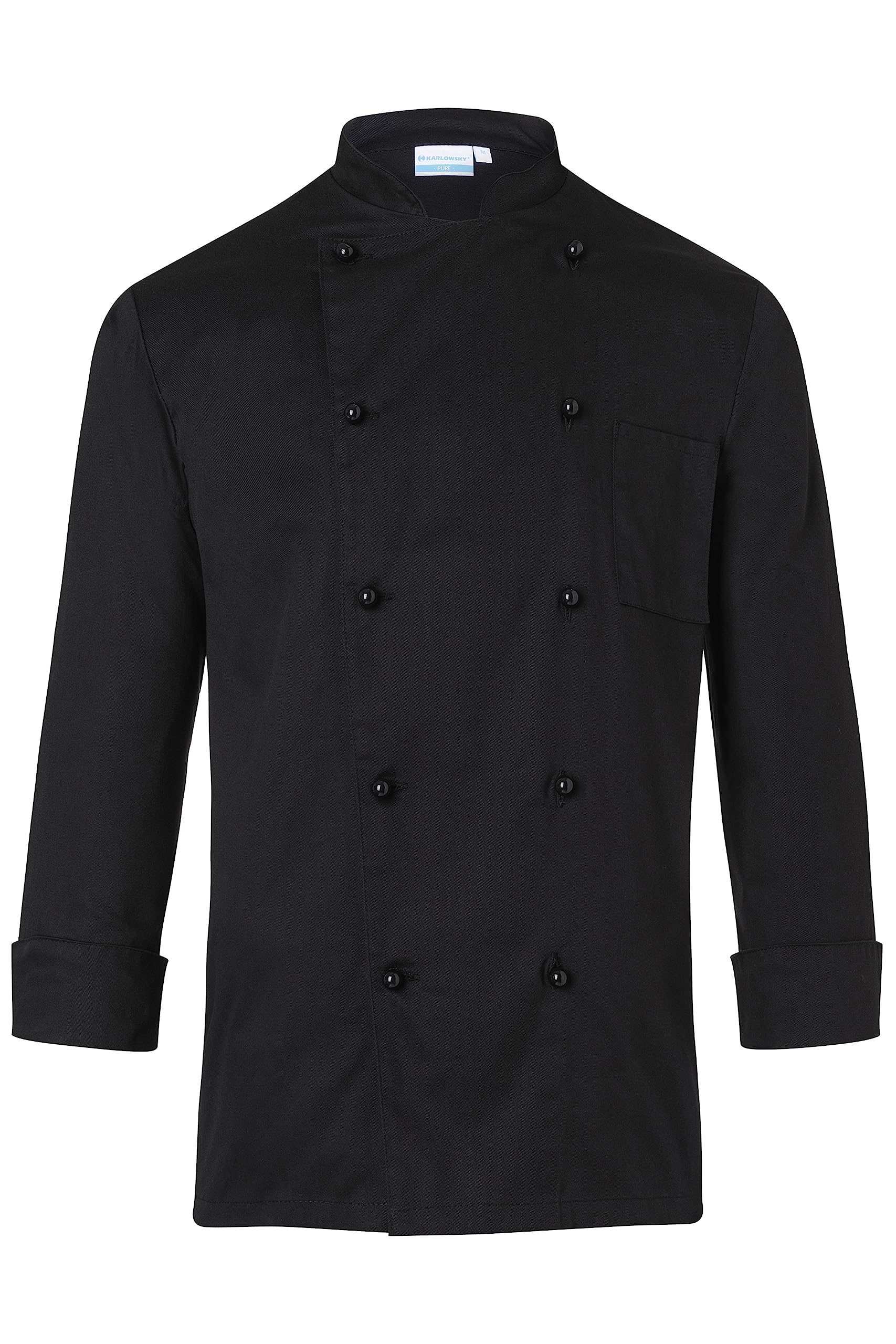 Karlowsky Chaqueta de cocinero básica 100% algodón para mujer y hombre unisex