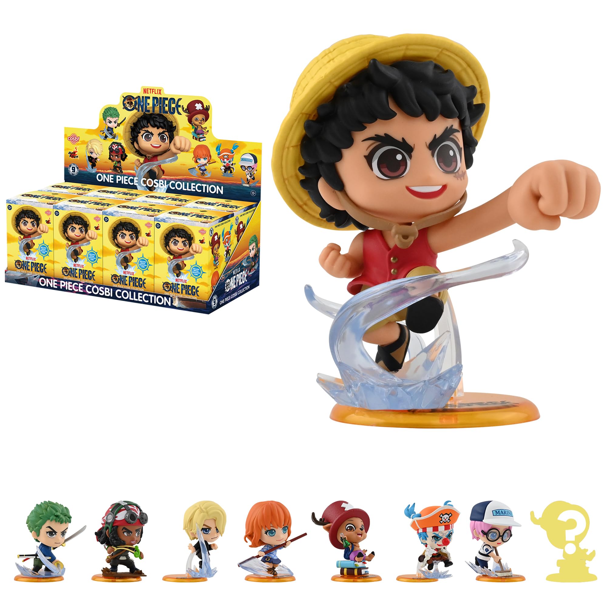 YuMe One Piece Cosbi Collection - 8 Blind Boxes | No Duplicates | Collectible Toy Mini Figure & Card | Detailed Action-Ready Anime Poses | Great Gift for Fans & Collectors | Approx 8 x 11 cm
