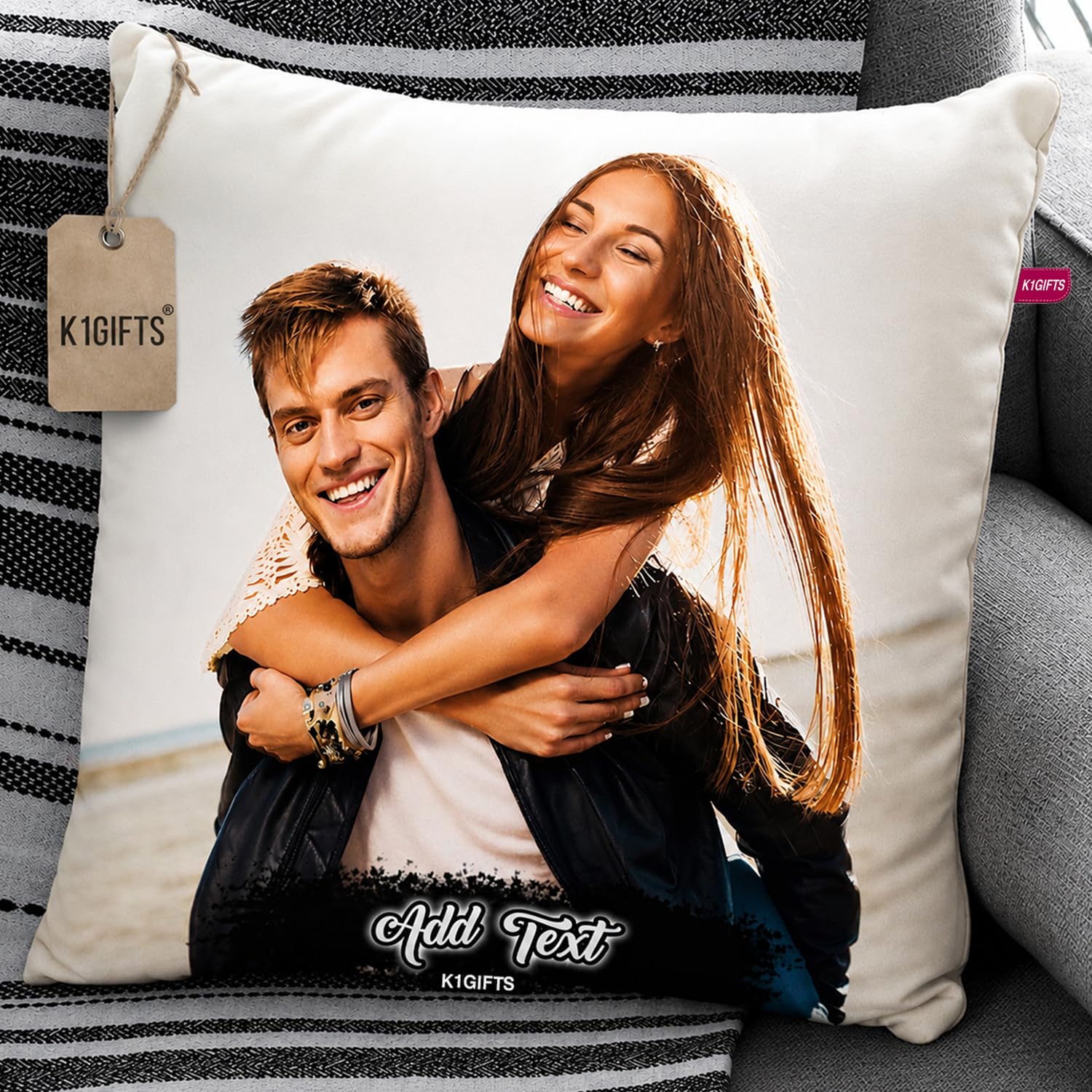 K1Gifts Personalized Gift Custom Photo Pillow for Birthday Gift, Valentine's Day Gift, Birthday Gifts for Girls & Boys, Gift for Girlfriend, Gift for Boyfriend (12x12Inch/30x30cm - Only Cover)-image-37