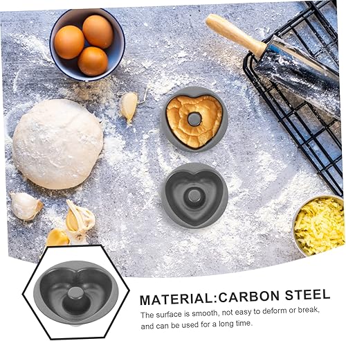 Miniatura 4 de Molde de dona bandeja para donas de corazón, molde para donas, molde para pasteles, cupcakes, molde para hacer donas, molde para hacer donas, molde