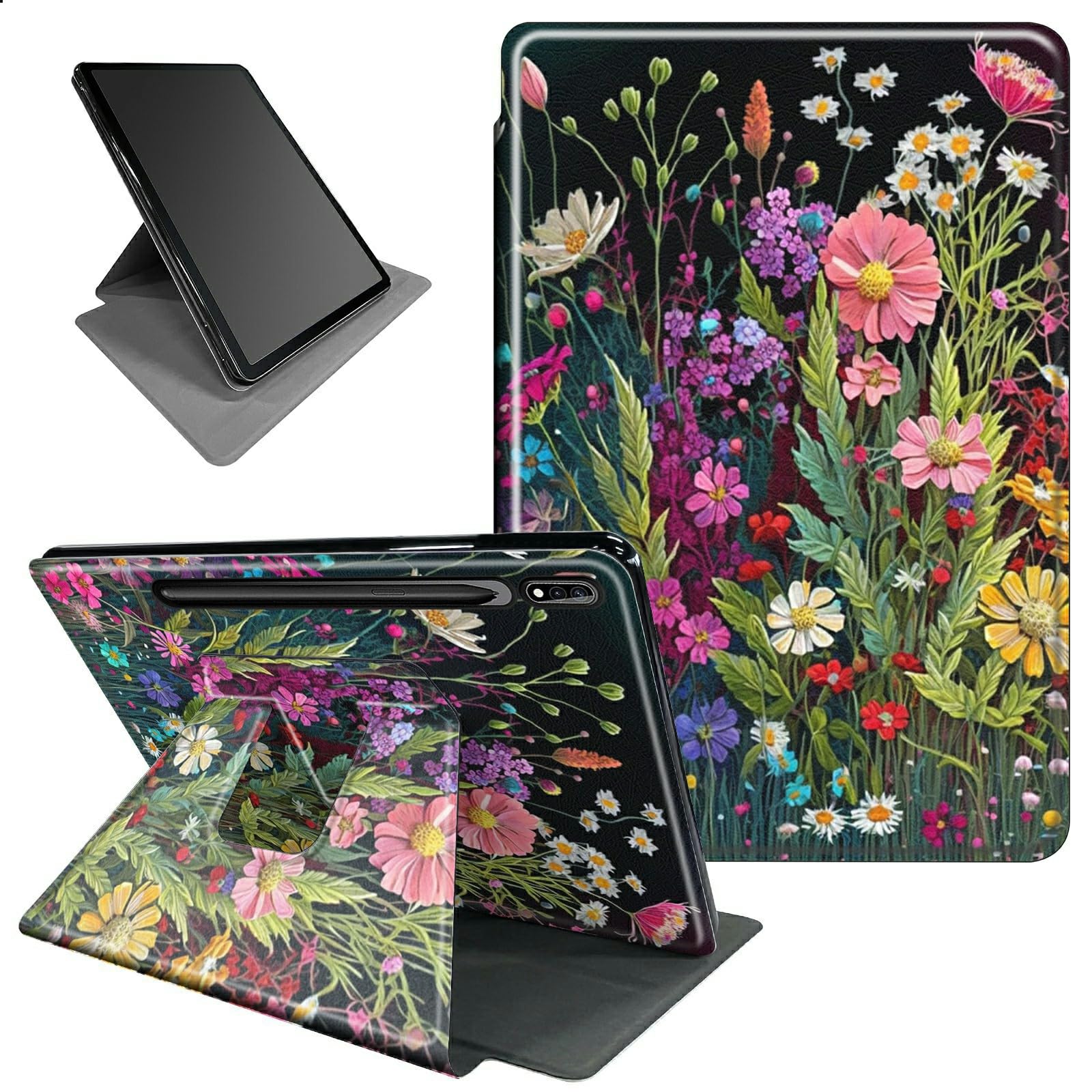 BFSEROBJ for Samsung Galaxy Tab S9 Plus Case 360 Rotating Degree Stand Lightweight Protective Smart Cover with Auto Wake/Sleep Tablet Case for Samsung