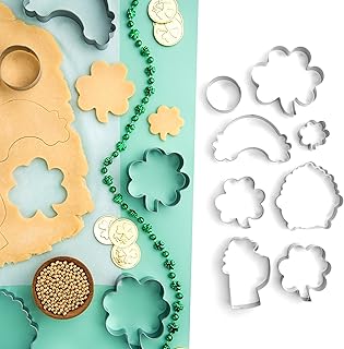 Sponsored Ad - Cookie Cutter Kingdom, St. Patricks Cookie Cutter Set, 8 Pack, Shamrock, Clover, Mug, Spring Cookie Cutters...