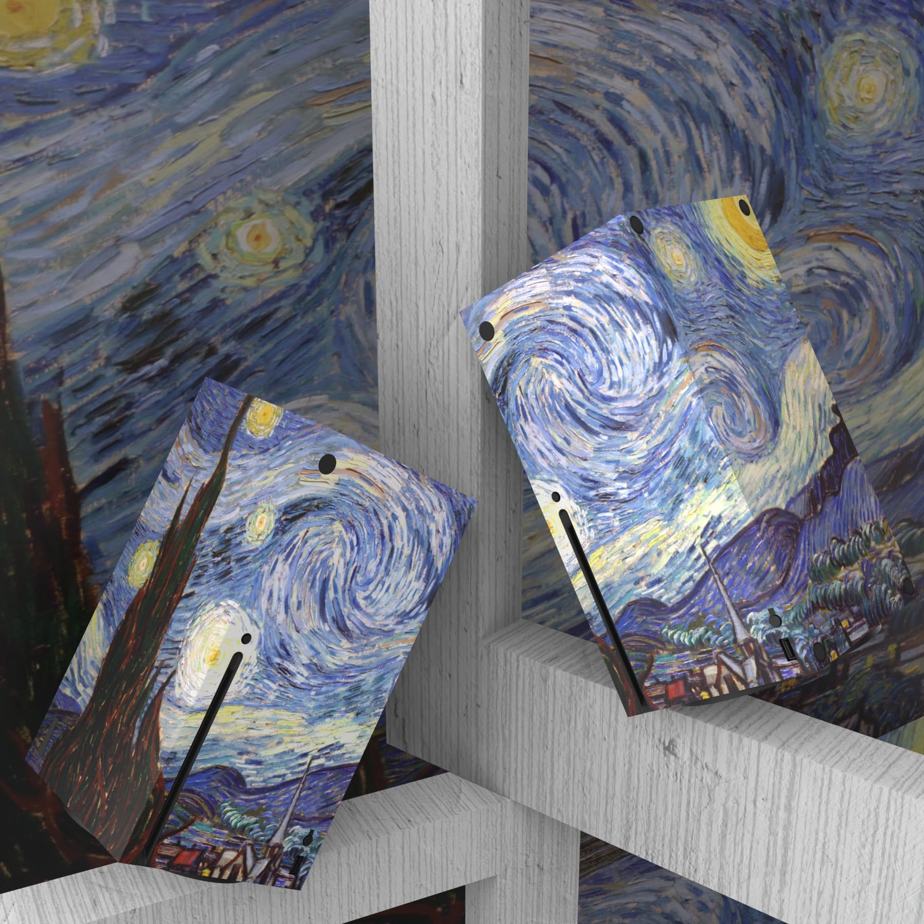 PlayVital Adesivo Skin per Xbox Series X Console&Controller Sticker Decal Cover Vinile per Xbox Series X-Notte Stellata