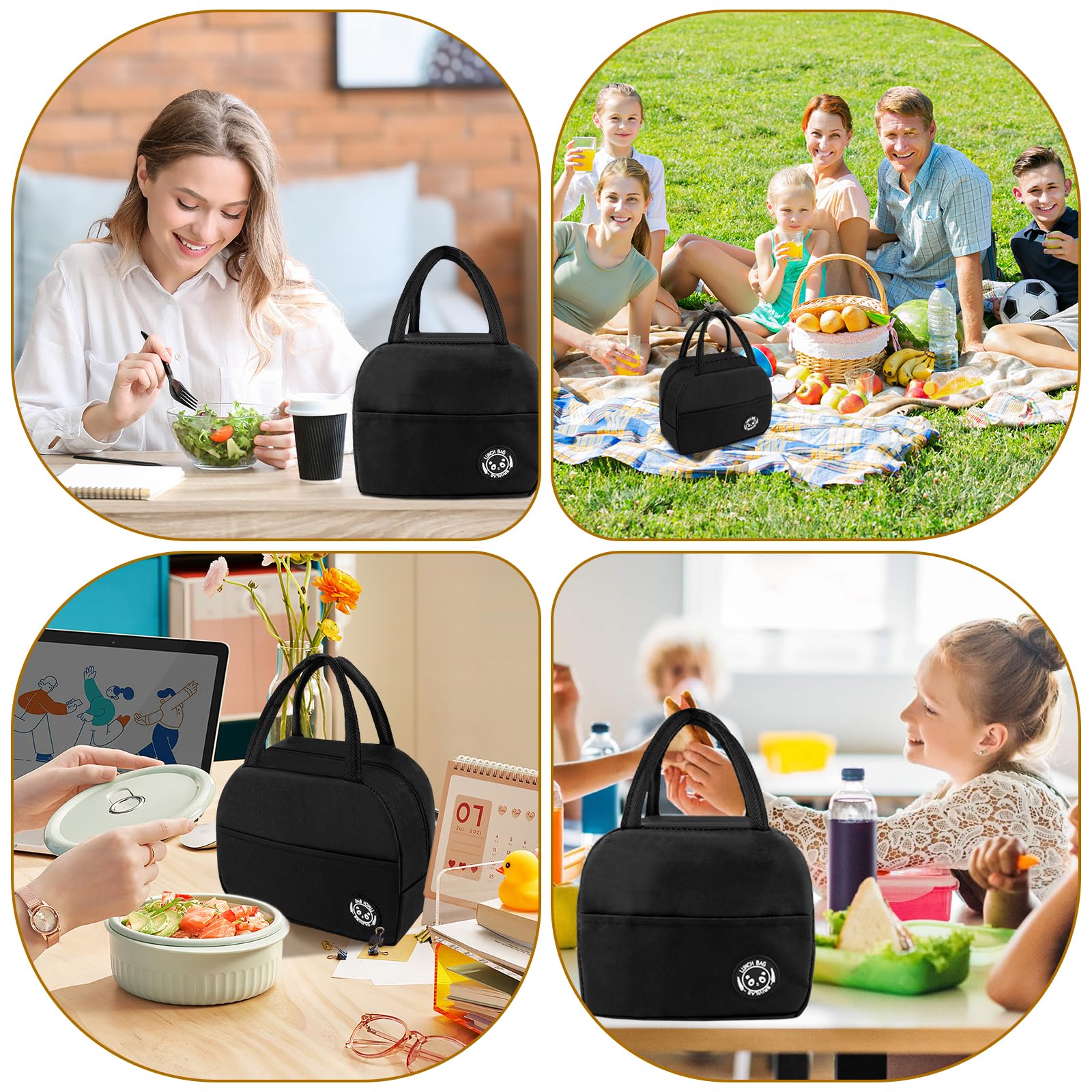 Sac Isotherme Repas Bureau 6L, Petit Panier Repas,Mini Sac à Lunch Isolé en Étanche pour Étudiant Bureau Pique-nique (Gris) - Maison Sac Isotherme Repas Bureau 6L, Petit Panier Repas,Mini Sac à Lunch Isolé en Étanche pour Étudiant Bureau Pique-nique (Gris) - Maison