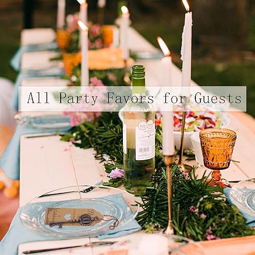 Miniatura 3 de 100 unidades de abrebotellas para bodas, recuerdos de fiesta, llaves de esqueleto de corona para cumpleaños, aniversario, fiesta, regalos de