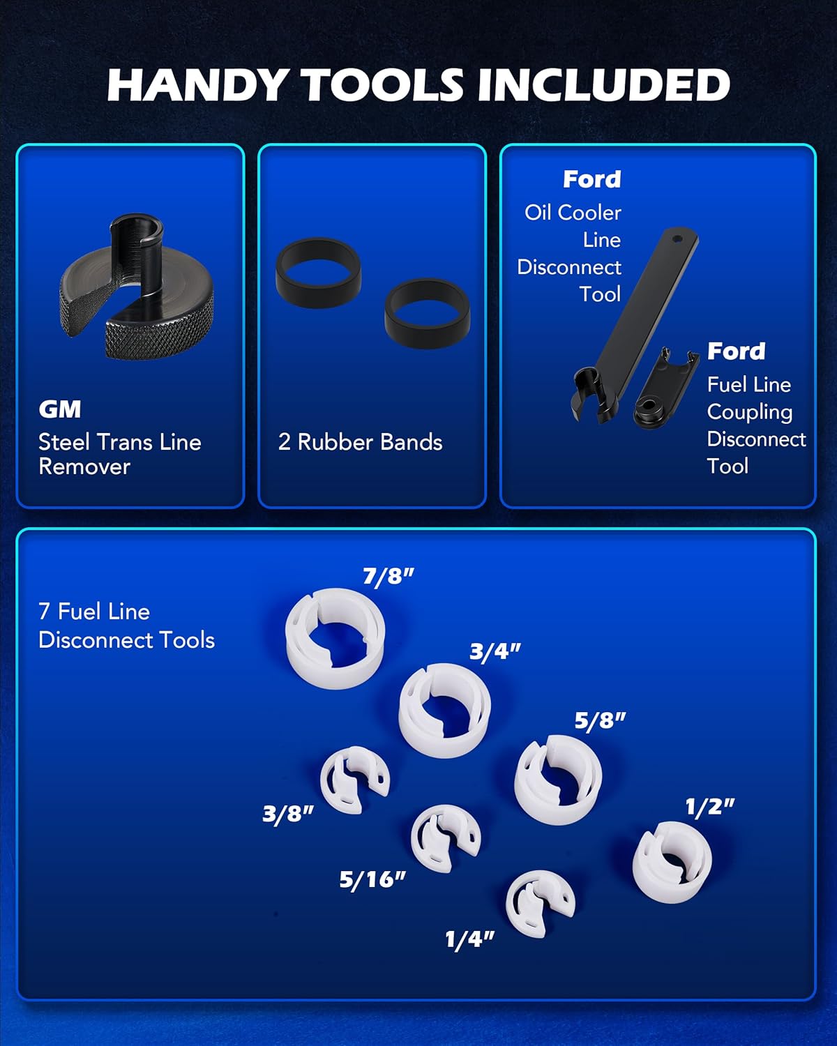 Orion Motor Tech Fuel Line Disconnect & Hose Clamp Pliers Tool Set, 35pc Master Disconnect Tool Kit with Fuel A/C Disconnect Pliers, Auto Long Reach Hose Clamp Remover Kit with Clic R Type Swivel Jaw