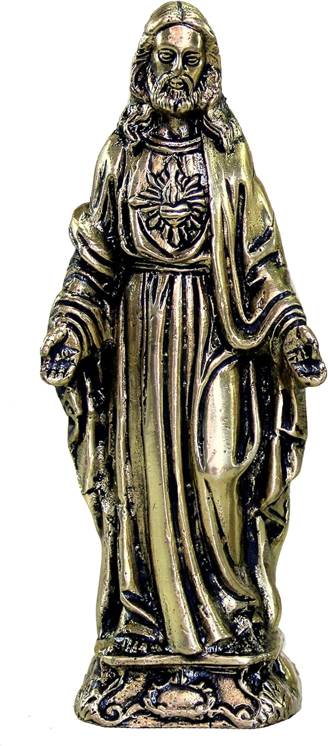 eSplanade Brass Holy Jesus Christ Statue Spiritual Idols 5.75 inches