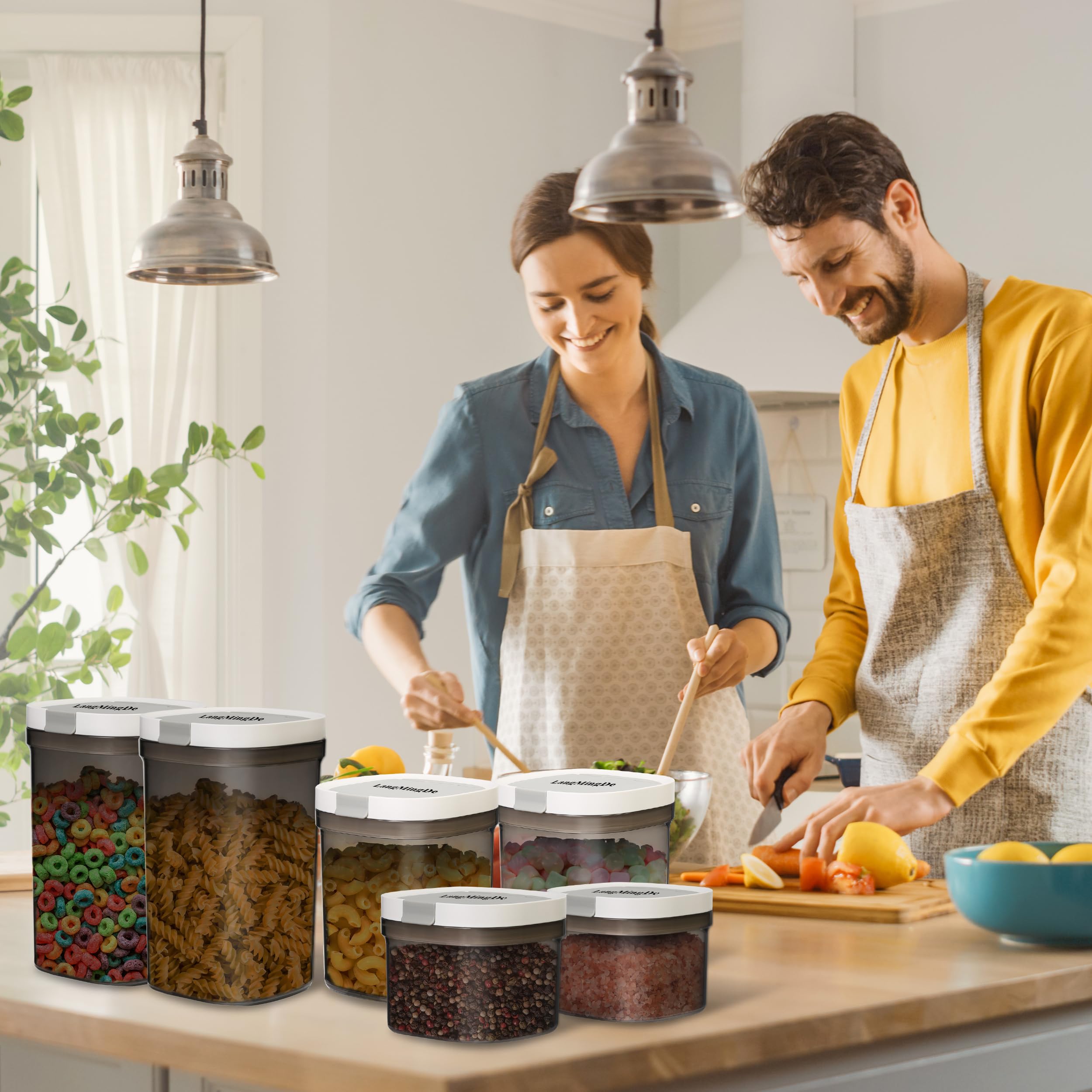 Umeied Set De 10 Recipientes De Vidrio Con Tapas Herméticas | Cuotas Sin Interés