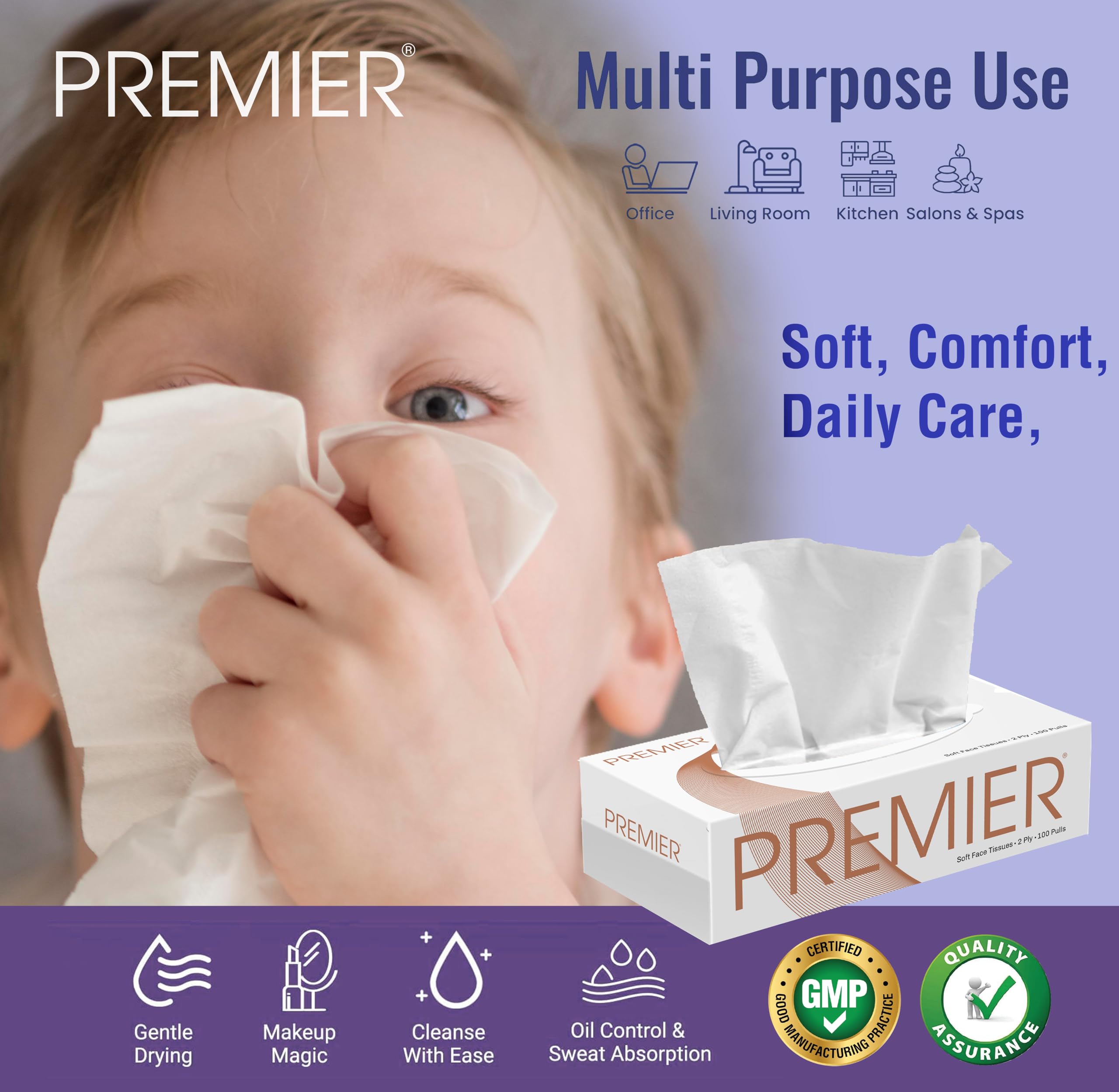 Premier 2-Ply Tissue Paper - Soft & Absorbent -4