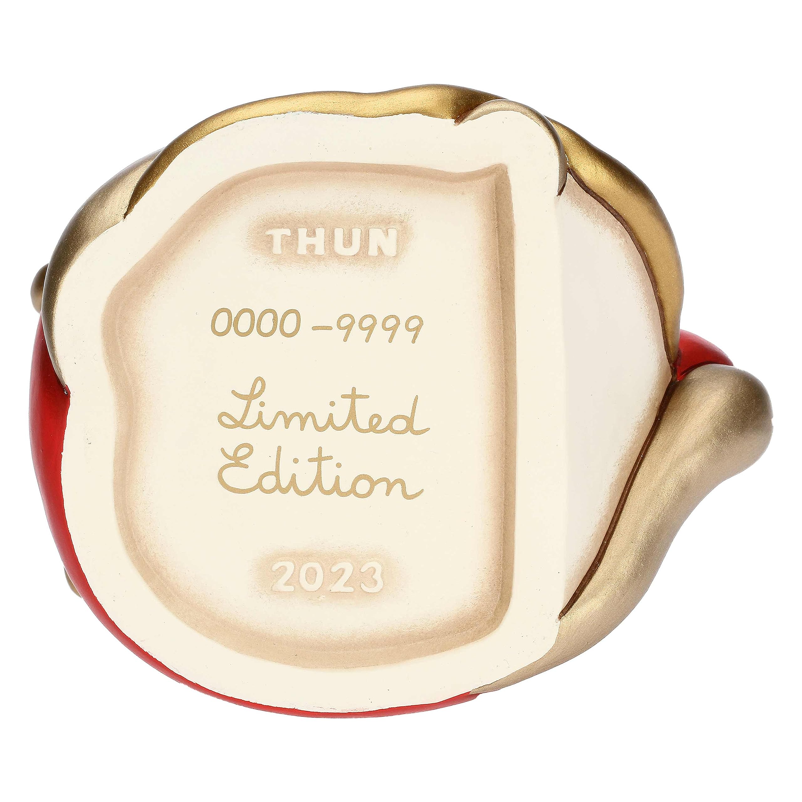 THUN - Angelo Limited Edition in Ceramica Decorata a Mano, Versione Media, Linea Desideri di Natale, 14.1x11.5x16.5 cm h