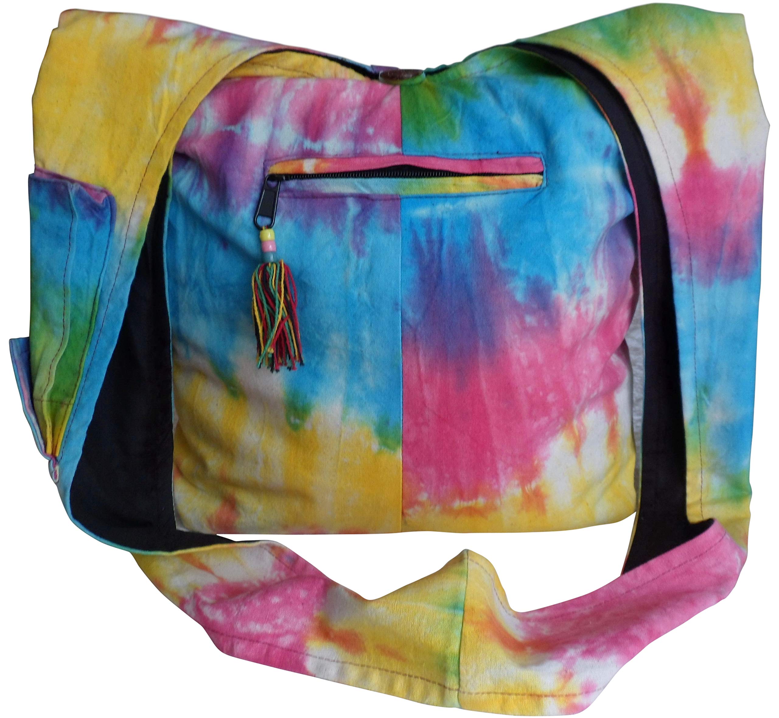 FAIR TRADE NEPALESE COTTON TIE DYE BEACH TRAVEL HIPPY FESTIVAL BOHO BAG