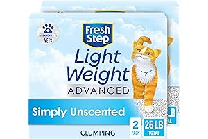 Fresh Step Lightweight Cat Litter 25 LB Pack: Fresh, Unscented Feline Litter
