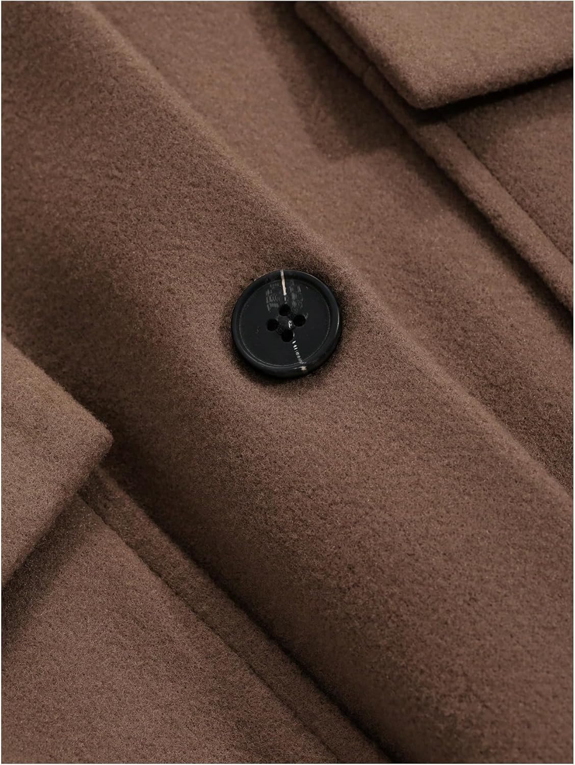 OYOANGLE Women's Button Down Jackets Long Sleeve Mock Neck Loose Casual Coats with Pockets - Image 5