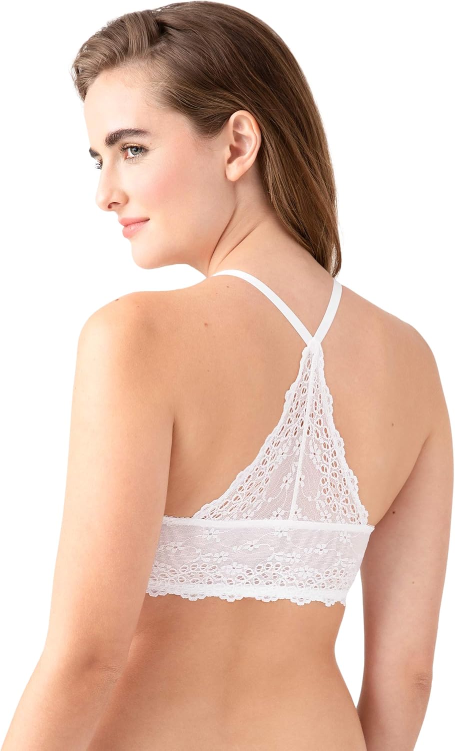 b.tempt'd Womens Inspired Eyelet Front Close Racerback T-Shirt Bra, 953219 - Image 3
