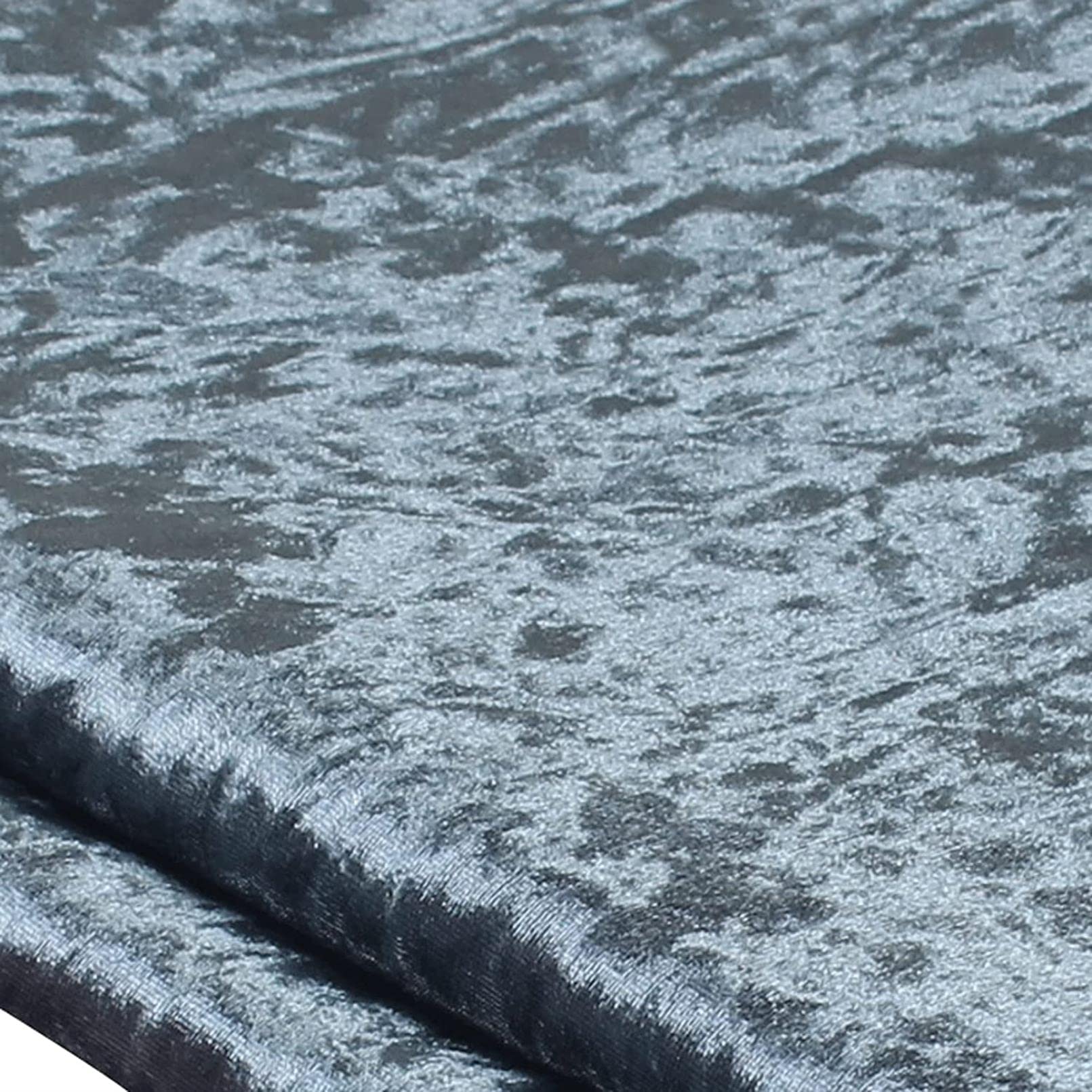 Tissu velours au mètre bleu de 1m50 de large pour rideaux et couture d'ameublement