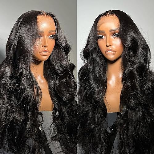 Miniatura 3 de Pelucas de cabello humano ondulado con encaje frontal de 30 pulgadas, previamente despuntadas con cabello de bebé, pelucas de encaje frontal