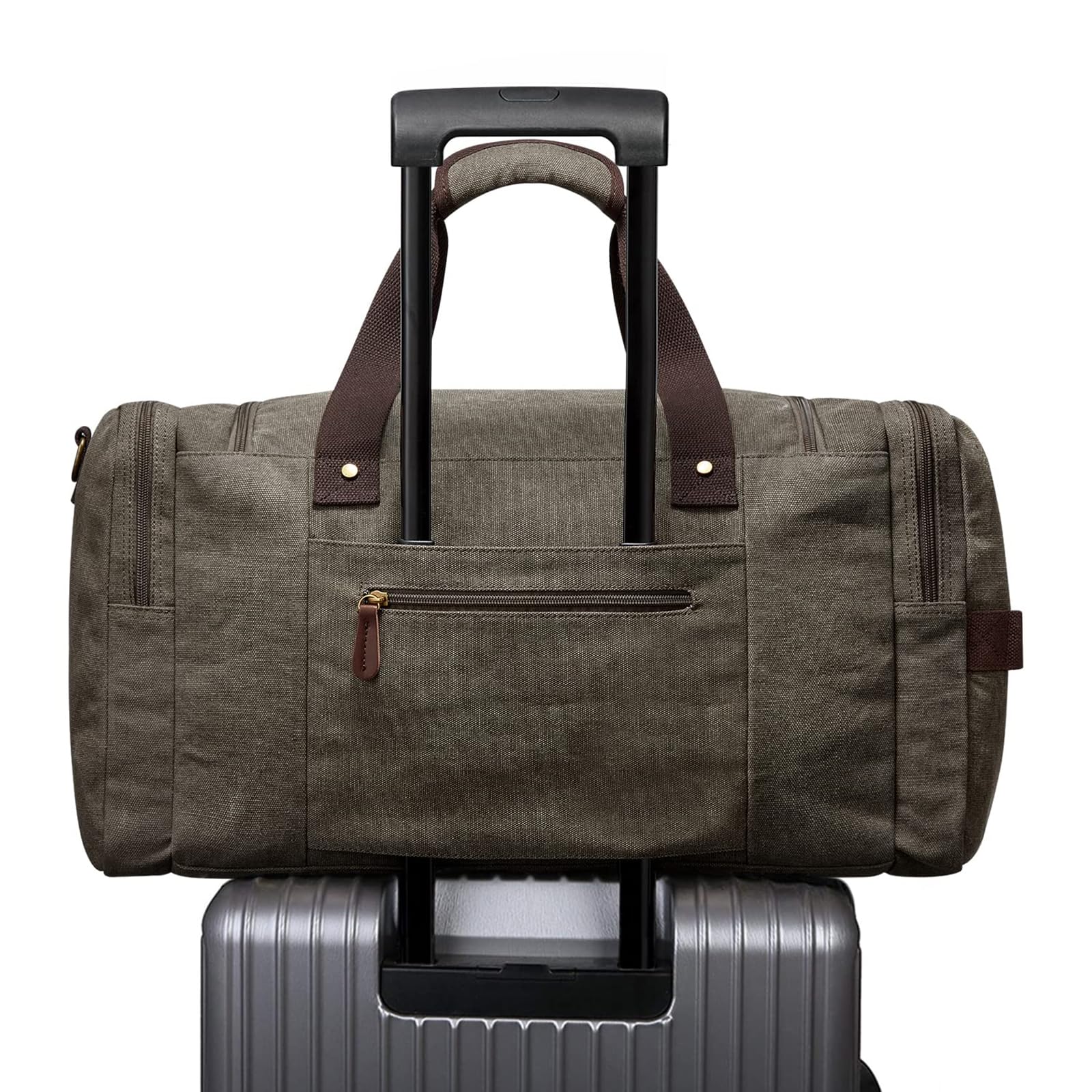 S-ZONE Reisetasche Unisex Canvas 65L Große Sporttasche Weekender Tasche Handgepäck