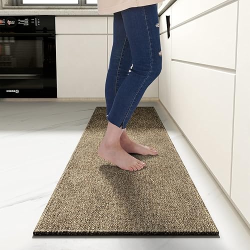 AMOAMI Alfombra de cocina lavable con parte trasera de goma antideslizante absorbente para fregadero de cocina, tapetes de cocina para piso,